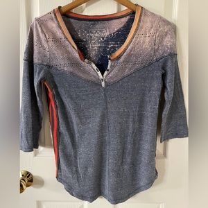 We the Free 🧡 long-sleeve waffle henley, size: M